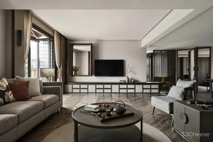 清杺之禅,朴素雅致的中式跃层 原木空间设计