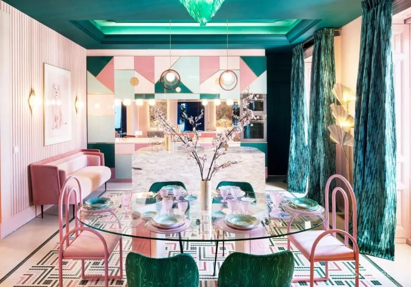 梦幻的复古未来公寓,女设计师大胆玩“色”!