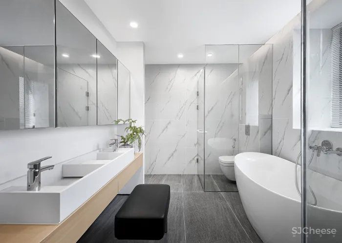 200㎡ 开放式大平层,极简黑白灰 · 讲述留白的艺术!