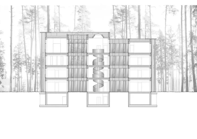 19米云杉树‘表皮’，Ziegler木材总部 Brückner - Brückner Architekten