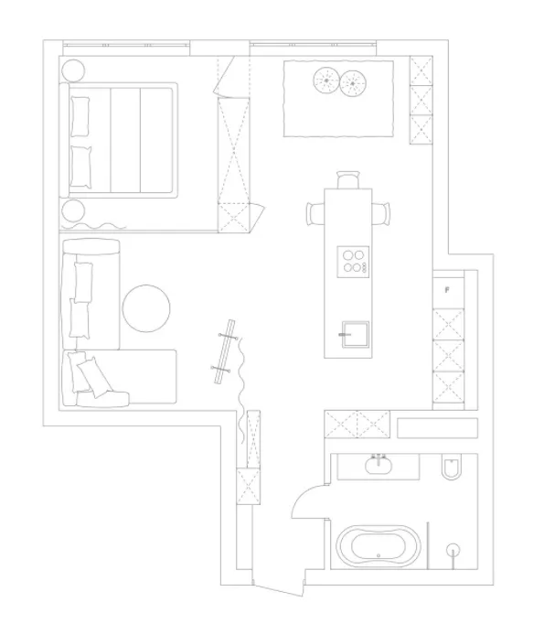 一座60平米的度假风公寓,却大胆采用了高饱和度的印度风?