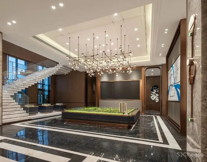 奥迅设计 艺术与场景共舞 佛山方直珑湖湾售楼部