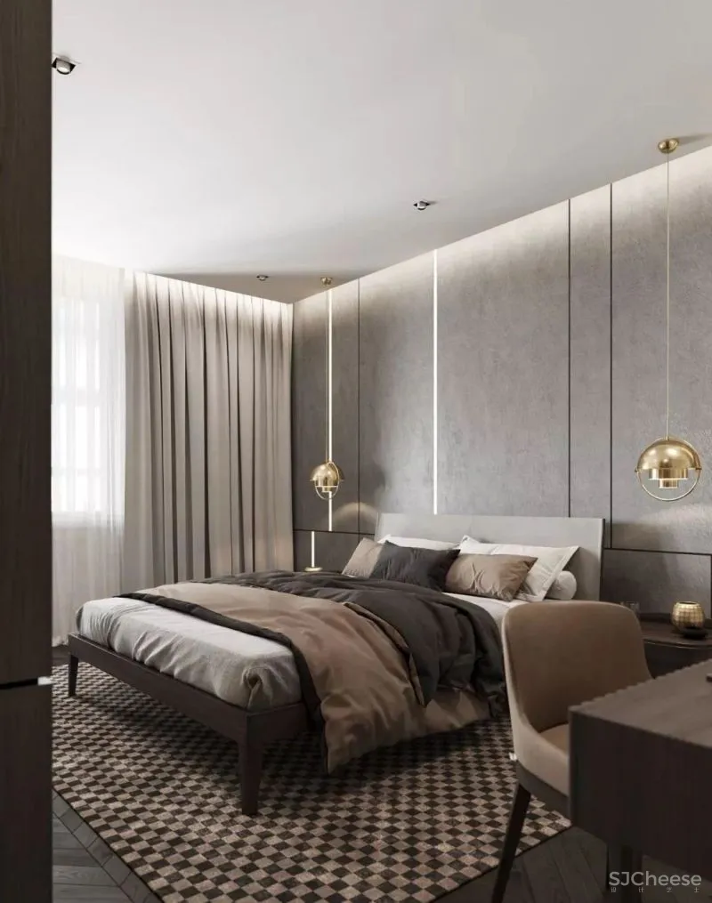 高级灰携手胡桃木，弹奏家居装饰新篇章