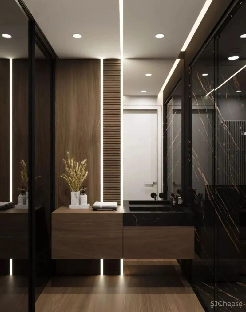 高级灰携手胡桃木，弹奏家居装饰新篇章