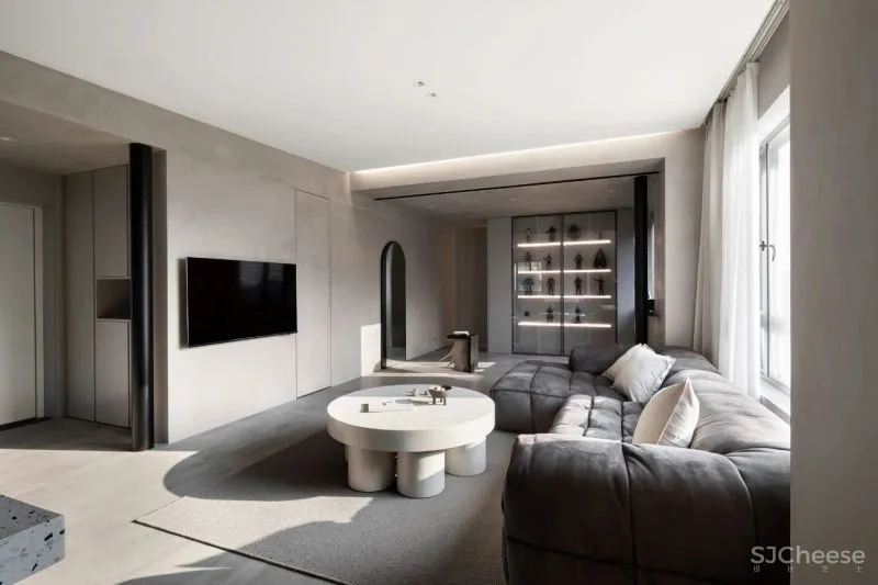 微水泥 木饰面,纯粹自然的侘寂格调 菲拉设计