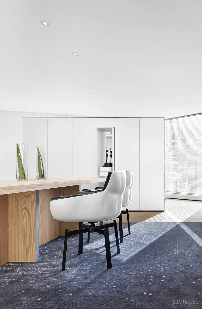 200㎡ 开放式大平层,极简黑白灰 · 讲述留白的艺术!