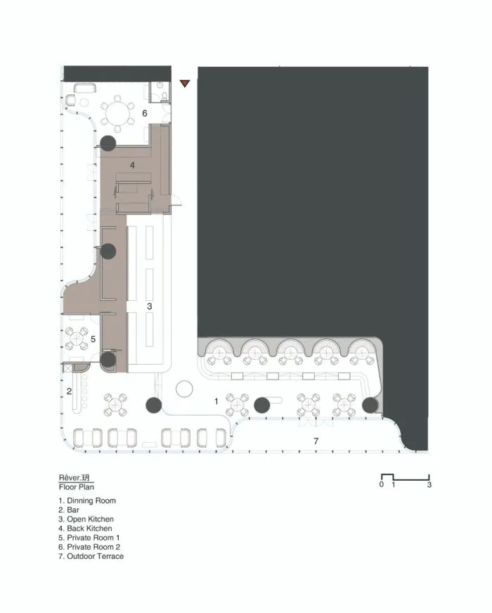 餐厅设计宁静舒缓似河流