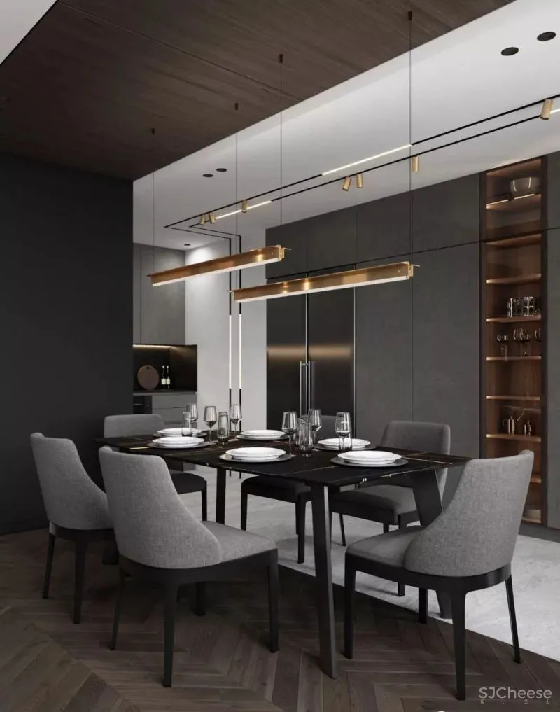 高级灰携手胡桃木，弹奏家居装饰新篇章