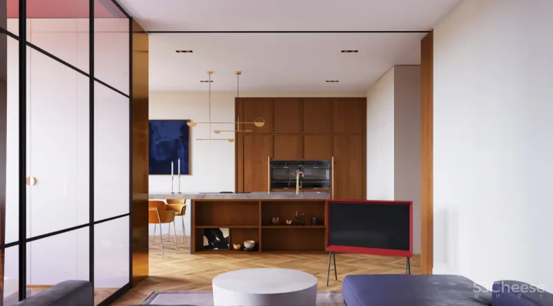 一座60平米的度假风公寓,却大胆采用了高饱和度的印度风?