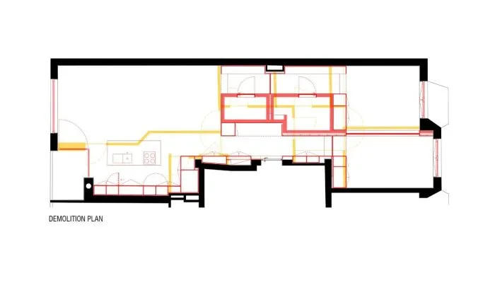 有趣的O型动线让功能区串联,从封闭黑暗到明亮时髦的大翻身