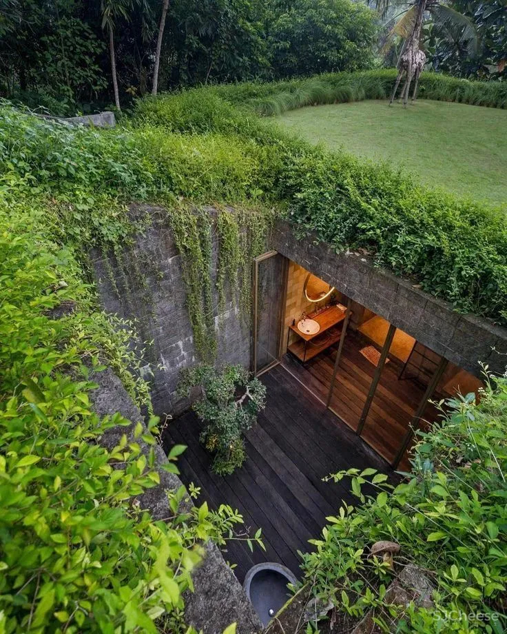 “下沉式”庭院来袭,比传统院子更实用!