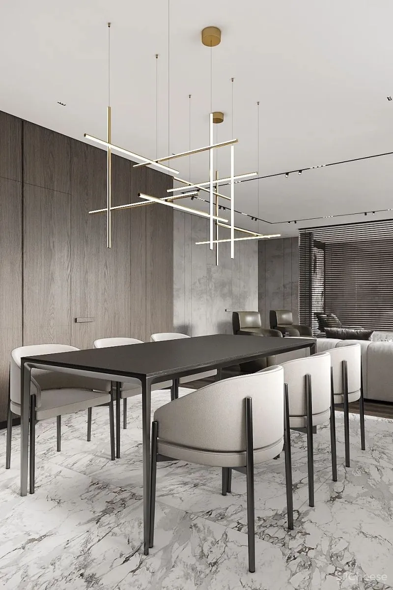 157㎡ 高颜值的男性空间,客厅太抢眼了!