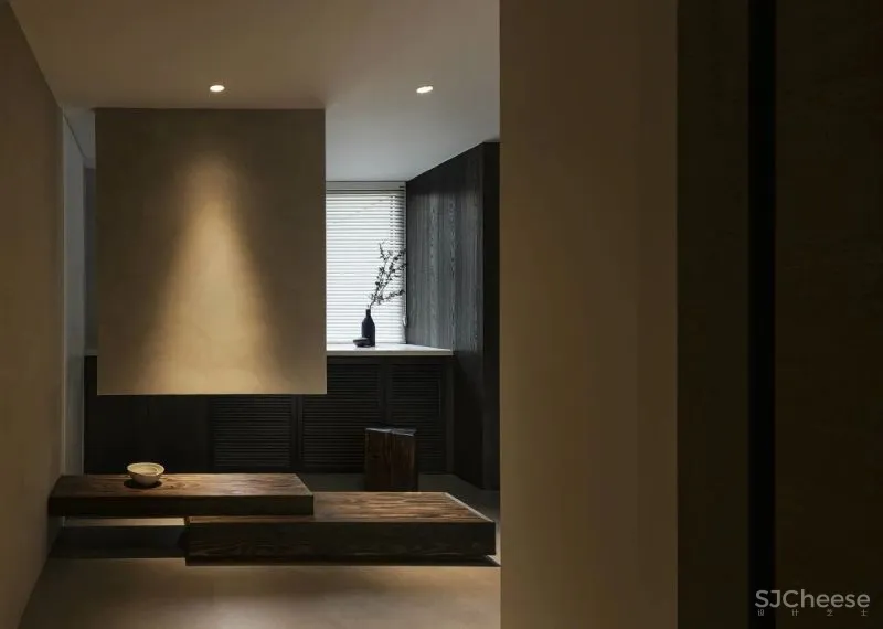 焦糖色 木肌理，有序沉稳的生活基调 璞珥空间设计