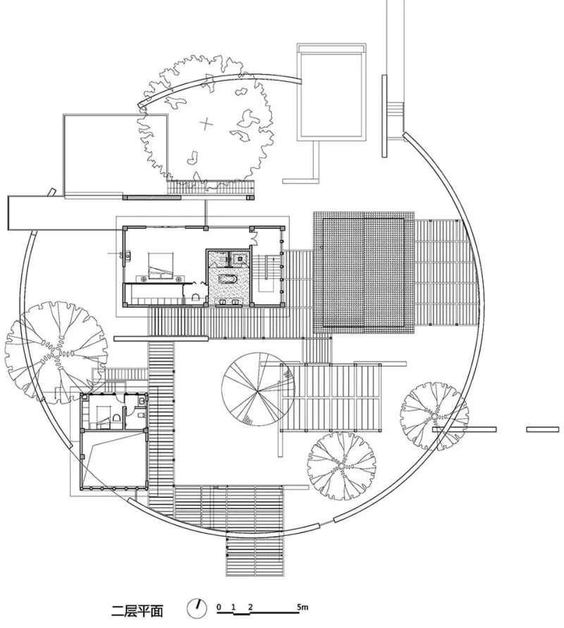 稻田里的家 园中有屋,屋中有院