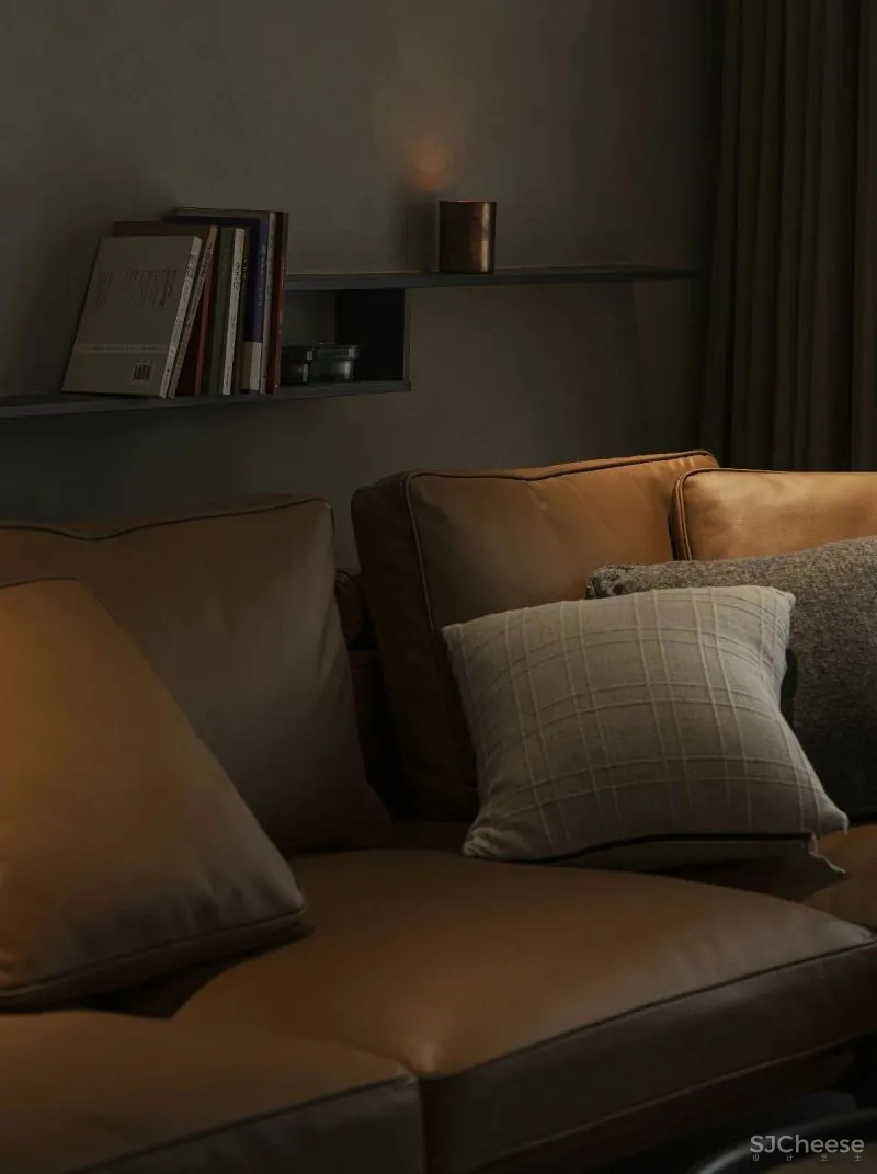 焦糖色 木肌理，有序沉稳的生活基调 璞珥空间设计