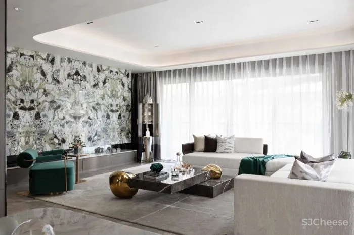 292㎡春城大平层,充满诗意的现代轻奢格调 美纵设计