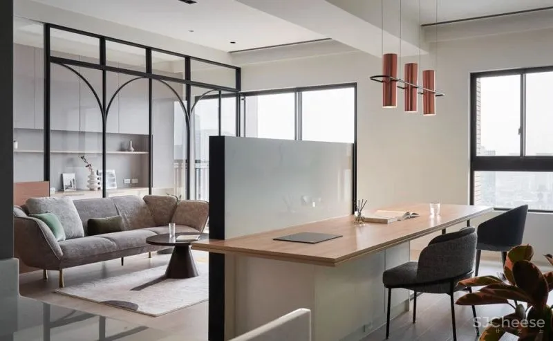 一间被光和爱贯穿的家,多了间书房,扩大了餐厅,生活得更加惬意了!