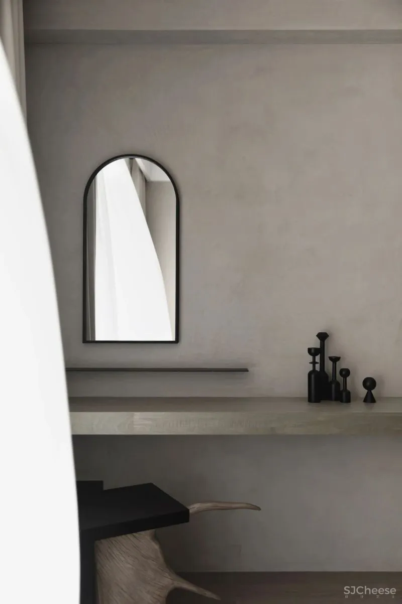 微水泥 木饰面,纯粹自然的侘寂格调 菲拉设计