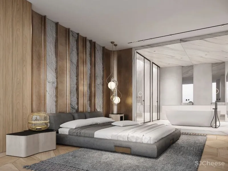 157㎡ 高颜值的男性空间,客厅太抢眼了!