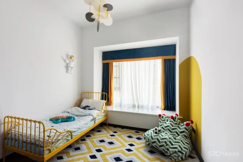 屋主审美太仙了!121m²蓝 黄大胆撞色!精致又实用!