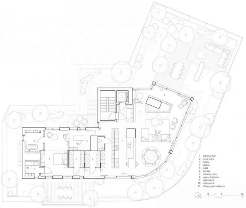 125㎡顶层公寓现代极简室内装饰设计