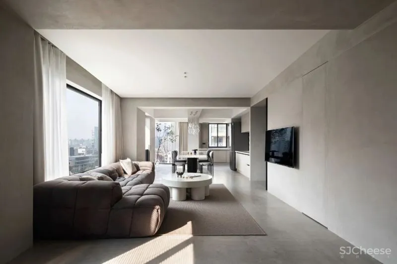 微水泥 木饰面,纯粹自然的侘寂格调 菲拉设计