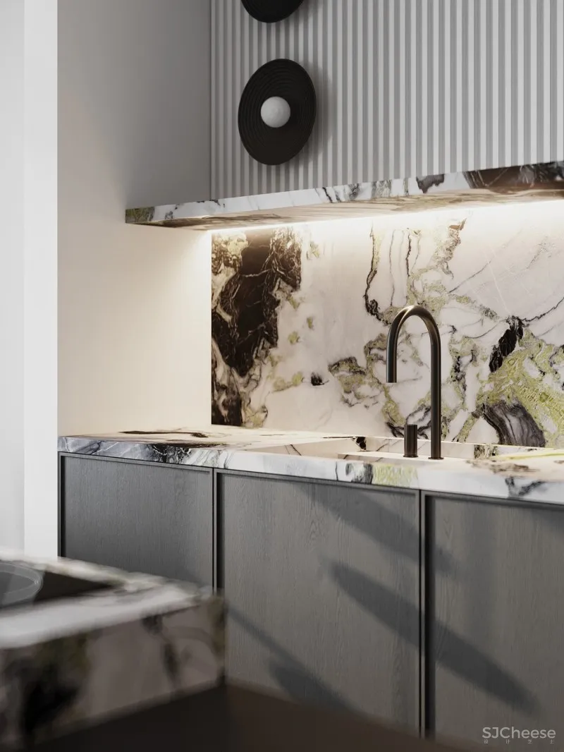 一室一厅奢华公寓,精致的简约设计更有格调!