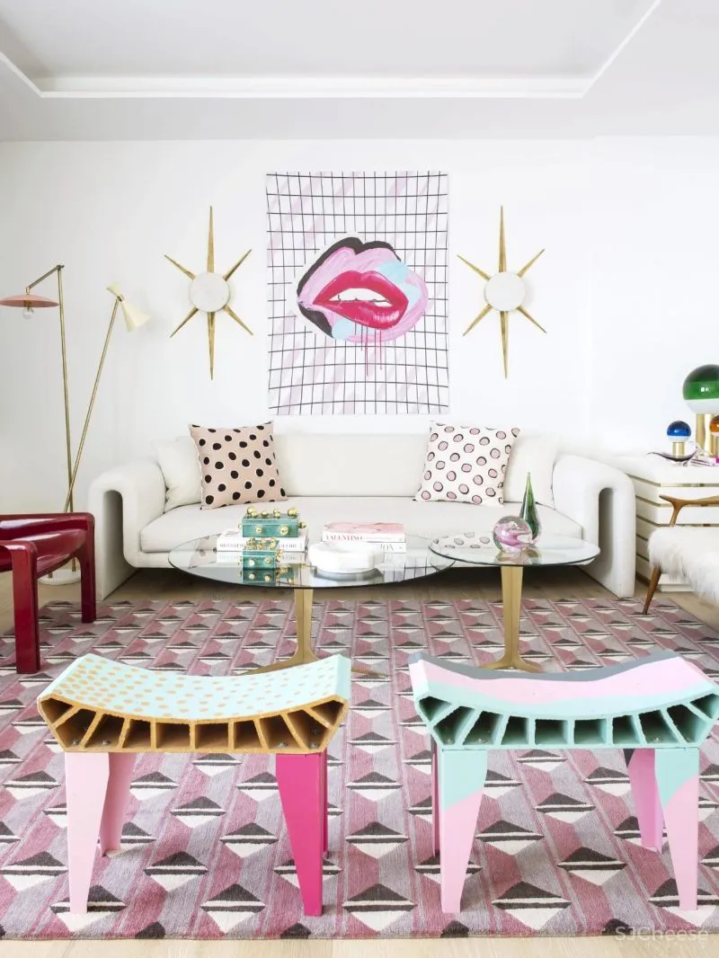 梦幻的复古未来公寓,女设计师大胆玩“色”!