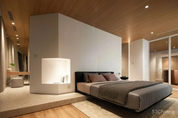 室外的喧嚣吵闹与室内的宁静温馨,在这个146平米的家中,达到了平衡