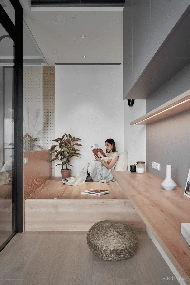 一间被光和爱贯穿的家,多了间书房,扩大了餐厅,生活得更加惬意了!