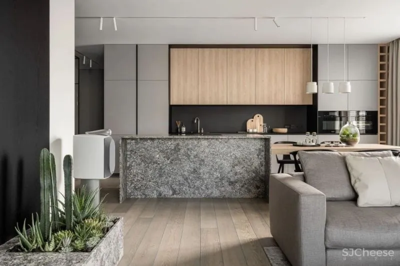 115㎡高级灰 原木风,让简约更有格调!