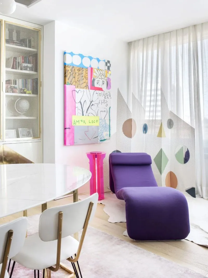 梦幻的复古未来公寓,女设计师大胆玩“色”!