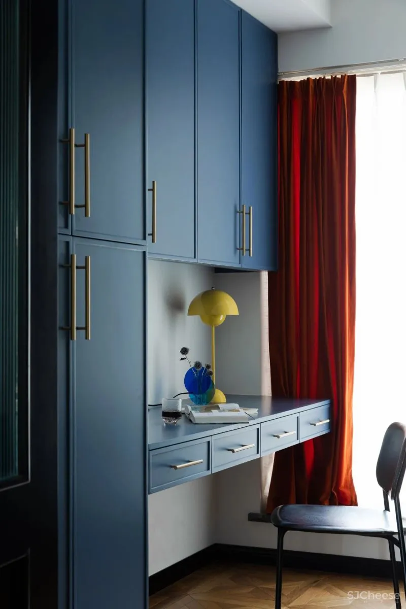 屋主审美太仙了!121m²蓝 黄大胆撞色!精致又实用!