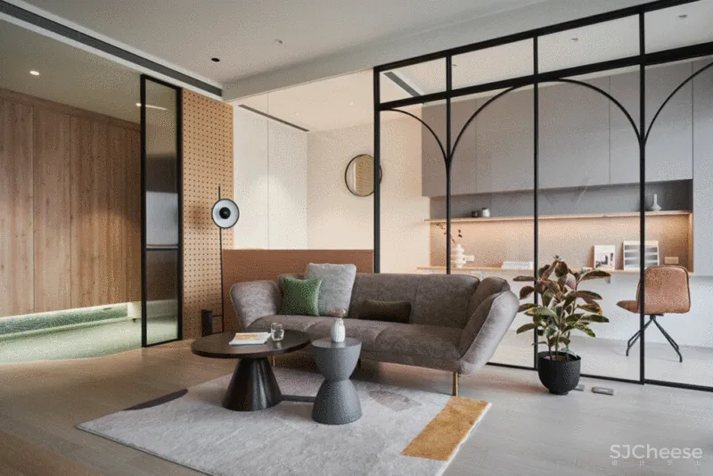 一间被光和爱贯穿的家,多了间书房,扩大了餐厅,生活得更加惬意了!