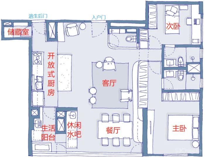 90㎡也能凹出豪宅范儿，还要什么自行车？？