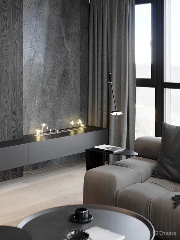 177㎡纯灰大宅,纯粹舒适的设计感之家