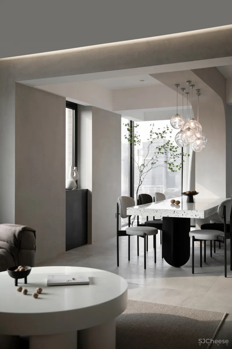 微水泥 木饰面,纯粹自然的侘寂格调 菲拉设计