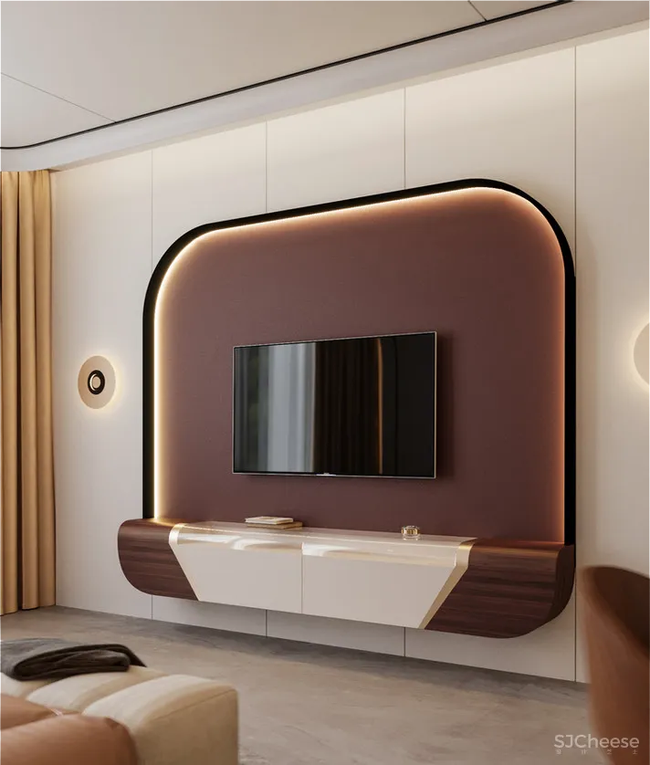 138㎡ 两室一厅,全弧形家居空间连墙面都做成曲线!