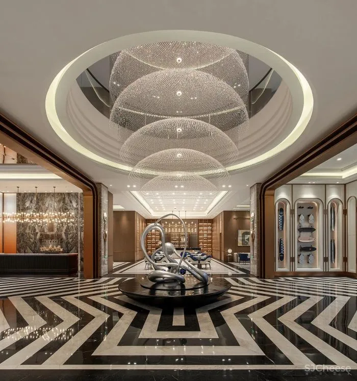 奥迅设计 艺术与场景共舞 佛山方直珑湖湾售楼部