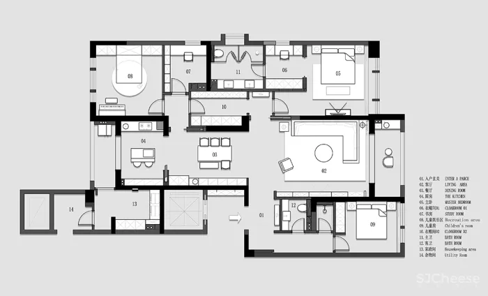 新作丨 夏承龙:240㎡极简私宅,克制而热烈!
