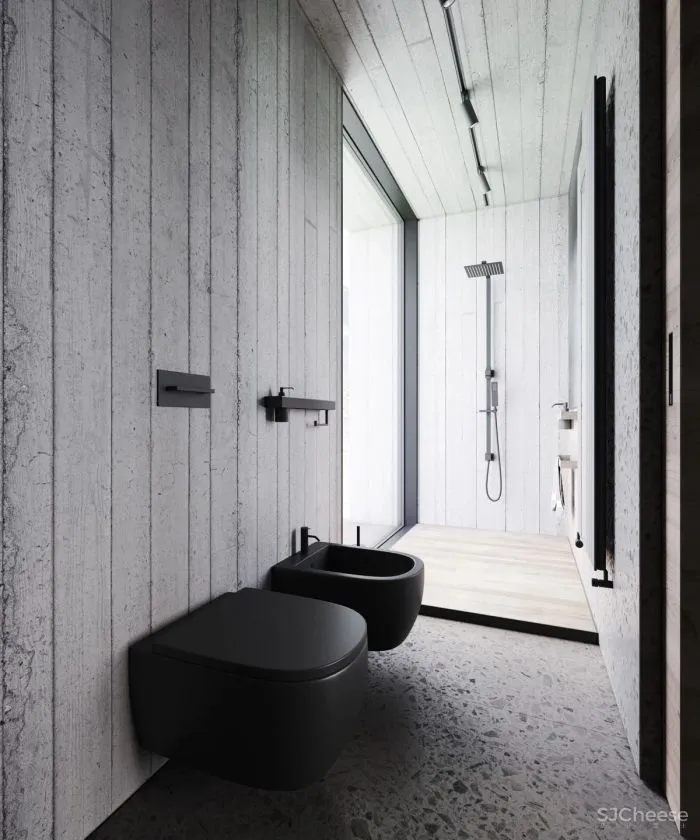 日式与工业风的融合,挪威山坡豪华住宅