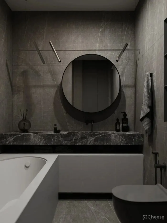 木质肌理 高级灰,优雅低调的现代轻奢美宅