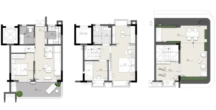 EHOO易虎设计 | 北海彰泰白鹭湾叠墅上叠样板间