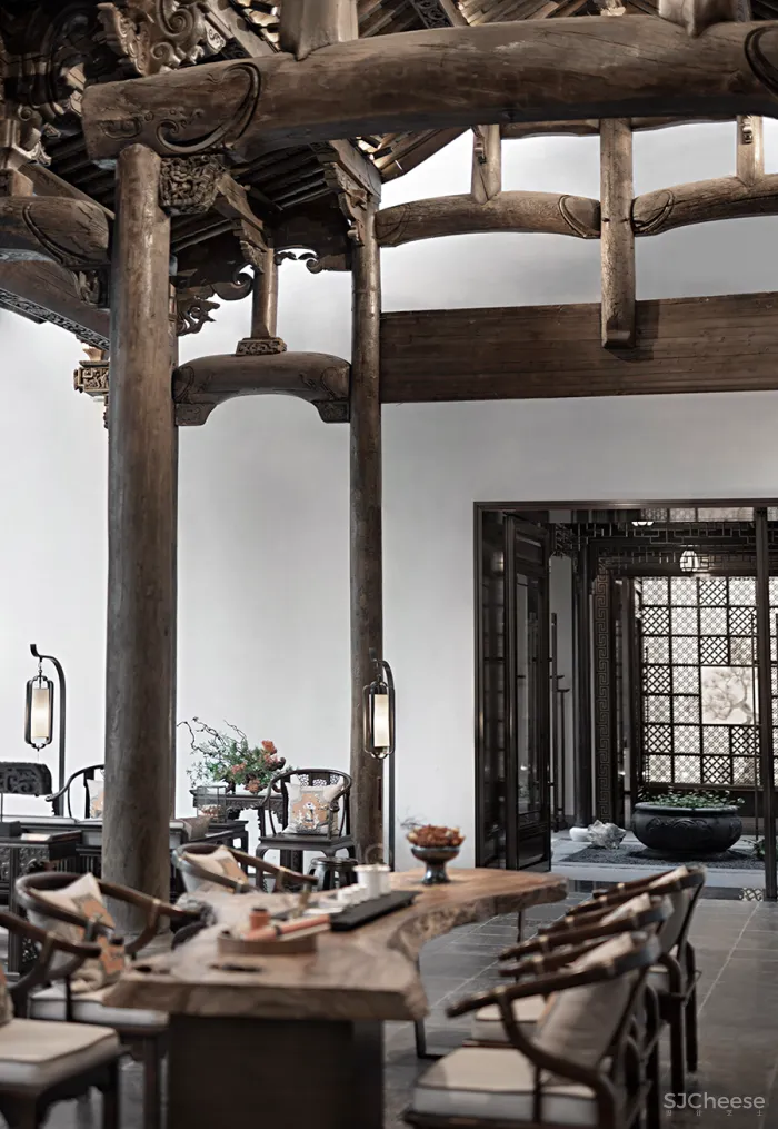 吴文粒新作 丨 800㎡闲庭深院,极致东方,重现百年古宅风华!