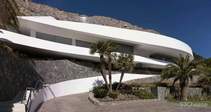 极简住宅设计，屋檐下的那抹灯带是最好的风景