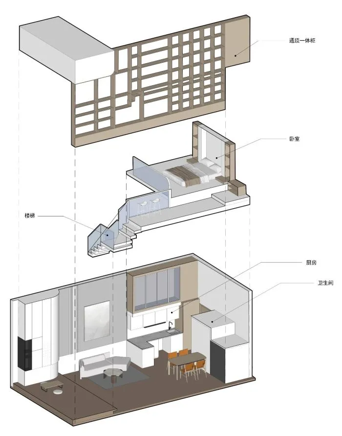 聚舍联合设计新作 丨 纯粹留白，64㎡MUJI风小复式