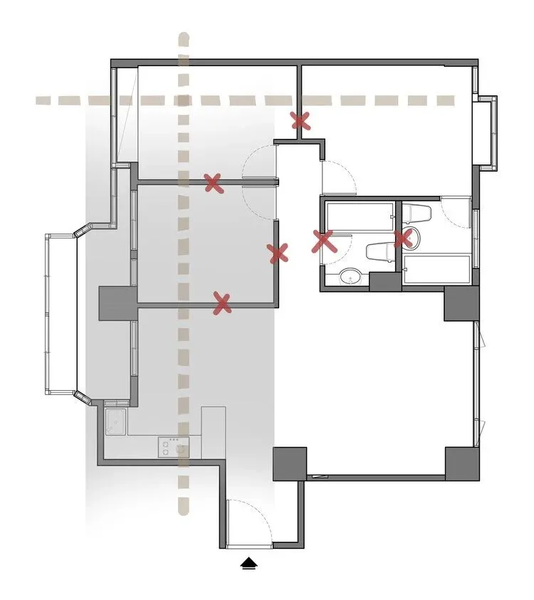 拒绝循规蹈矩,从三室改一室,这个100平米的住宅被改的十分有趣