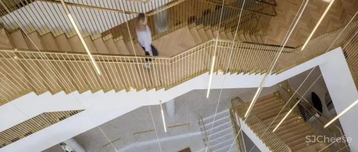 BIG设计的办公大楼,户外露台螺旋上升,每一层都有!