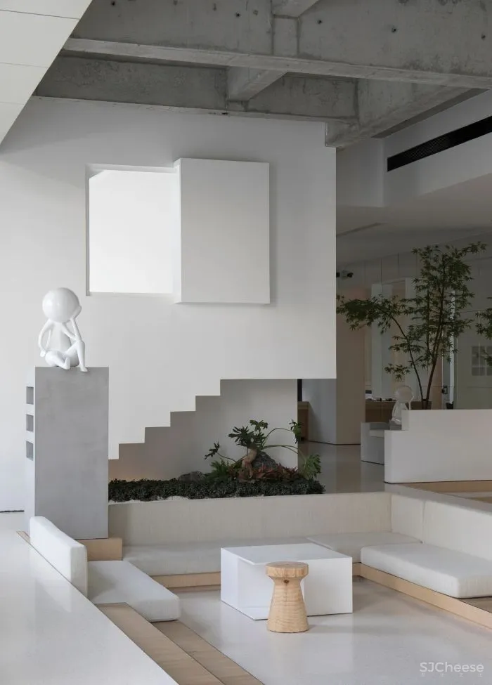 凯佳.江南里售楼中心当代简雅的艺术通感,寓意着未来城居的风向标