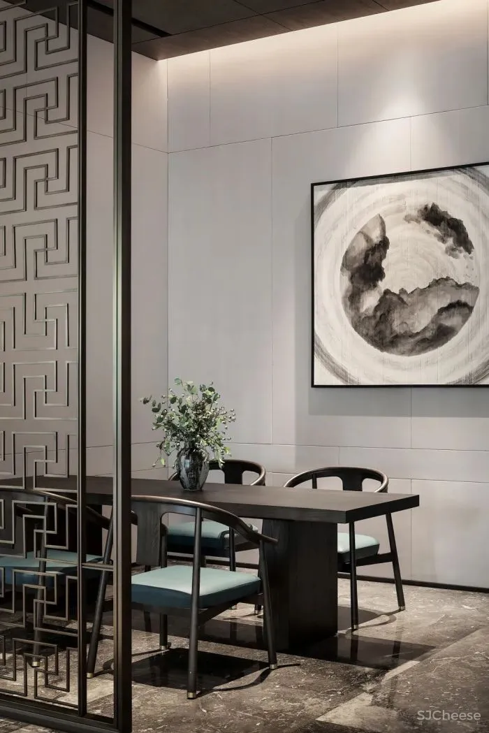 以《千里江山图》为灵感,打造生活与美学并存的空间。